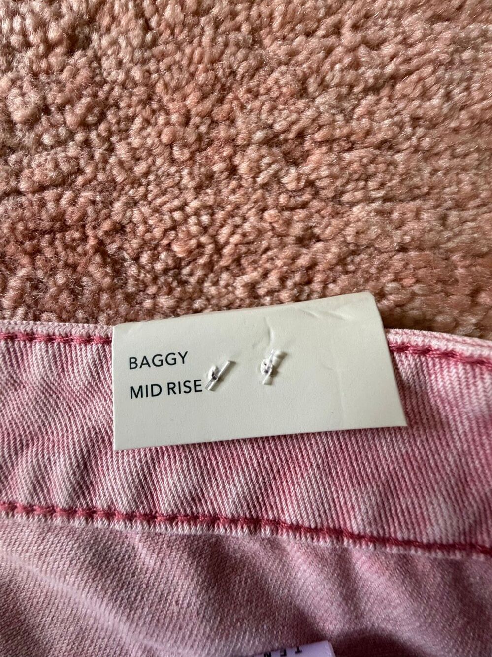 1030 Tenthirty Pink Baggy Wide Leg Jeans XS Butterfly Applique NWT - Picture 10 of 11